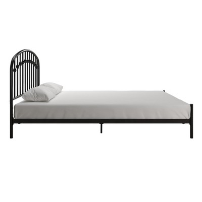 Narla Black Metal Queen Platform Bed Frame with Adjustable Height
