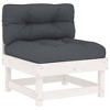 vidaXL Patio Furniture Set with Cushions Outdoor Lounge Set 5 Piece Solid Wood - White Pine - 4 of 4