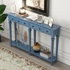 NicBex Retro Narrow Console Table,Long Entryway Table with 4 Drawers & 1 Open Shelf,Foyer Tables for Entryway,Hallway,Living Room - 3 of 4