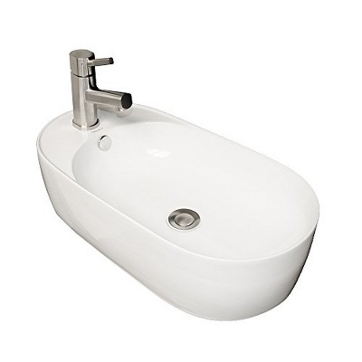 ALFI Isabella Collection Oval Above Mount Basin with Integrated Oval Bowl and a Center Drain