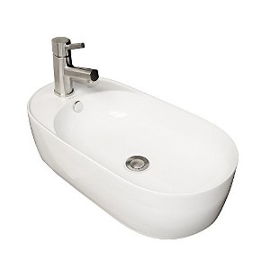 ALFI Isabella Collection Oval Above Mount Basin with Integrated Oval Bowl and a Center Drain - 1 of 4