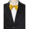 INSPIRE CHIC Men's Solid Color Satin Large Bow Tie 1 Pcs - 4 of 4