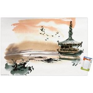 Trends International China Landscape with Pagoda Unframed Wall Poster Prints - 1 of 4