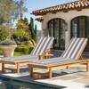 DOMETOUR 2PCS Set Outdoor Lounge Chair Cushion Replacement Patio Funiture Seat Cushion Chaise Lounge Cushion-Grey/white - 2 of 4