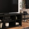 Spassway Brown/Black TV Stand with 6 Open Storage Compartments Entertainment Center TV Console Table Modern Media Cabinet for Living Room Bedroom - 4 of 4
