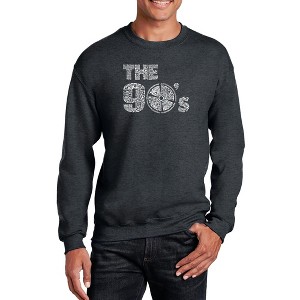LA Pop Art Men's Word Art Crewneck Sweatshirt - 90S - 1 of 4