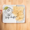 Totalee Gift Pics/Chips Platter & Bowl Set of 2 Ceramic White - 2 of 2