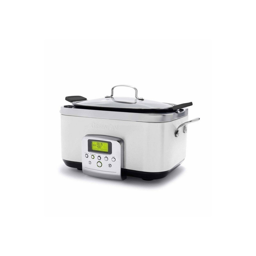 GreenPan 6qt Ceramic Slow Cooker Cloud Cream