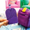 Pavilion Gift Company - Violet - Gift Boxed Vegan Leather Luggage Tag - Bag Accessories - 3 of 4