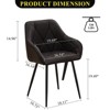 Hyleory Vintage Leather Dining Chairs Set of 2, Swivel Counter Stools for Kitchen Island, 360° Rotating Bar Height Chairs with Padded Seat - 2 of 4