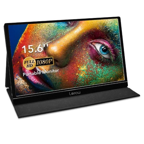 Lepow Portable Monitor 15 6 Full Hd 1080p Usb Type C Computer Display With Hdmi Type C Speaker Pc Ps4 Xbox Phone Smart Cover Included Target