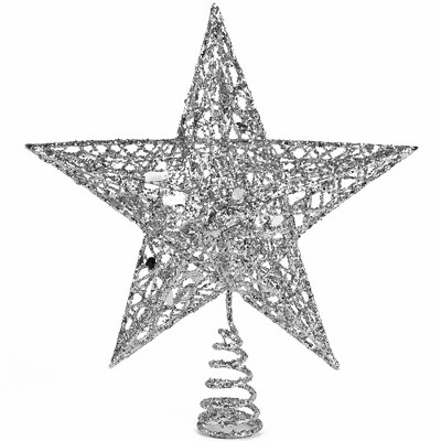 Ornativity Glittered Star Tree Topper - Silver : Target