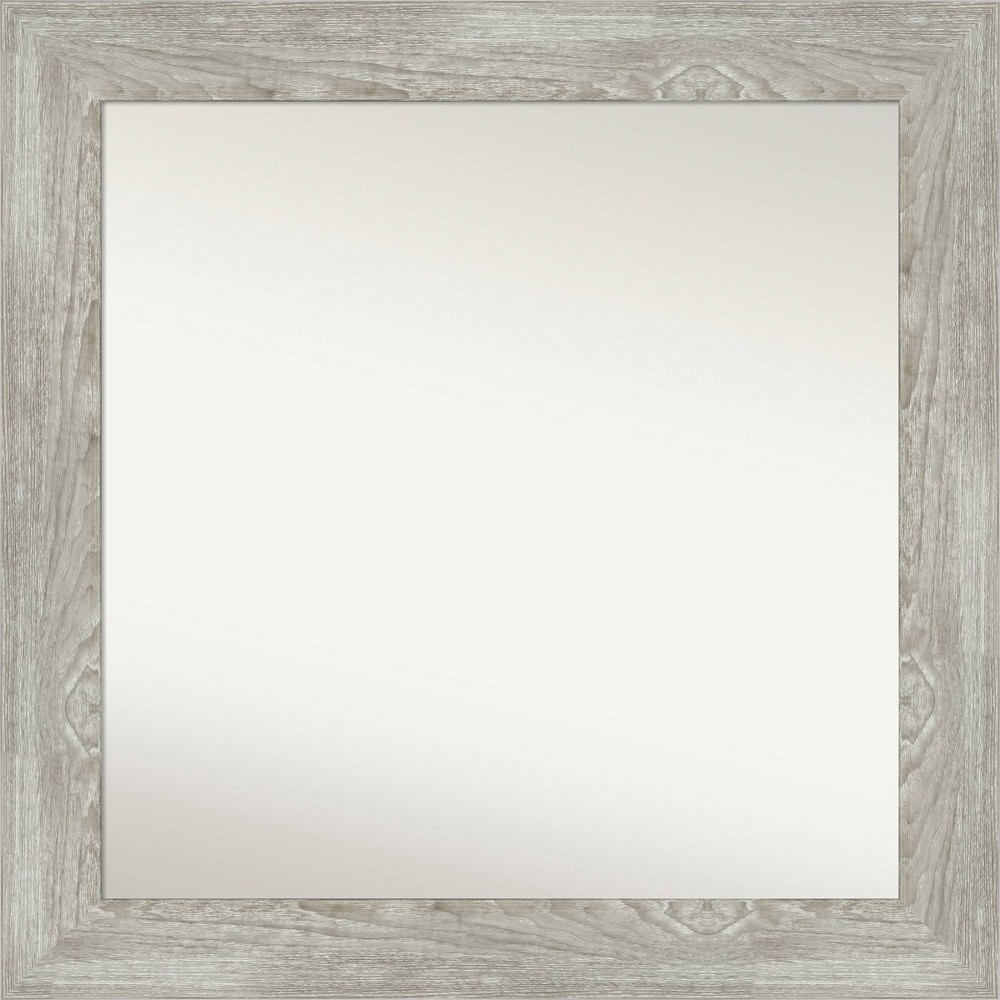 Photos - Wall Mirror 32" x 32" Non-Beveled Dove Gray Wash  - Amanti Art