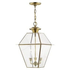 Livex Lighting Westover 3 - Light Pendant in  Antique Brass - 1 of 2
