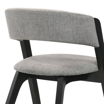 Rennes Mid-Century Modern Light Grey Upholstered Dining Chair