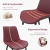 NicBex PU Leather Dining Chair Set of 2/4,Chequer Upholstered Armless Chair with Metal Legs,Kitchen Chairs for Restaurant,Living,Meeting Room - 4 of 4