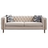 NicBex 84.25 Inch Velvet Tufted 2-Seat Sofa with 2 Throw Pillows for Living Room,Apartment,Bedroom - 2 of 4