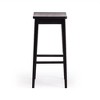 Plank+Beam 30" Bar Stool, Wood Modern Kitchen Stool, Saddle Seat Backless Bar Height Chair with Metal Footrest - 3 of 4