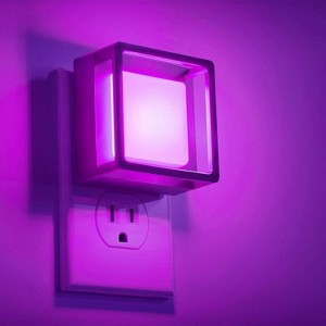 YANSUN 2.6 in. H Plug-in Purple Light Night Light 2-Pack, Light-Sensing, 1W Dimmable, Black Housing - 1 of 1