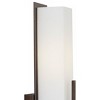 Possini Euro Design Midtown Modern Wall Light Sconce Bronze Hardwire 4 1/2" Fixture Opal White Glass Shade for Bedroom Bathroom Vanity Reading House - 3 of 4