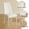 SEVOBAL Dining Chairs 6 Set High Back Seat in PU Material, Sturdy Black Leg for Dining Room, Kitchen and Living Room, White, 16.9"*16.7"*36.4" - 2 of 4