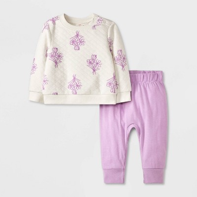 Baby Girls' Quilted Top & Bottom Set - Cat & Jack™