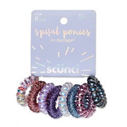Scunci 3 Classic Color Spiral Twisters 6pk Target
