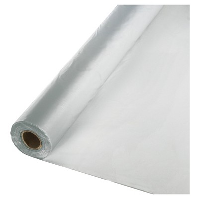 Shimmering Silver Plastic Banquet Roll