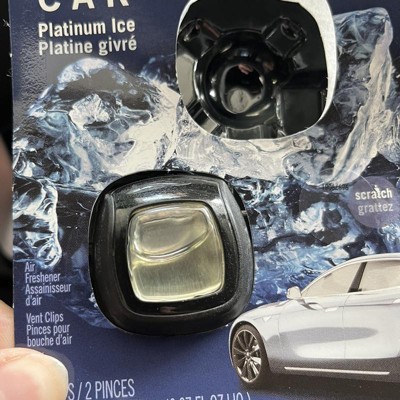 Febreze Car Air Freshener Vent Clip - Platinum Ice Scent - 0.14 Fl Oz/2pk :  Target