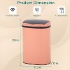 FDW Kitchen Trash Can with Lid, 13 Gallon Automatic Garbage Can for Bathroom Bedroom Home Office 50 Liter Touch Free Stainless Steel Waste Bin - 2 of 4