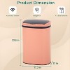 FDW Kitchen Trash Can with Lid, 13 Gallon Automatic Garbage Can for Bathroom Bedroom Home Office 50 Liter Touch Free Stainless Steel Waste Bin - image 2 of 4