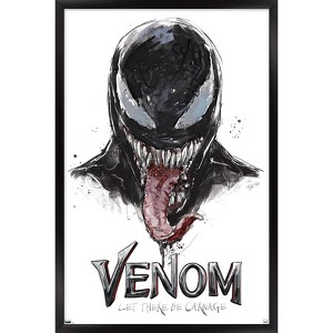 Trends International Marvel Venom: Let There be Carnage - Illustration with Tongue Framed Wall Poster Prints - 1 of 4