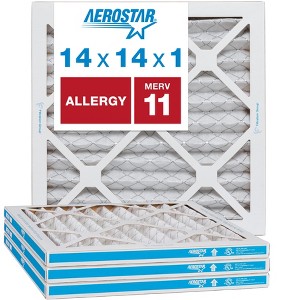 Aerostar AC Furnace Air Filter - Allergy - MERV 11 - Box of 4 - 1 of 4