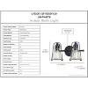 Urban Ambiance Luxury Coastal Bath Light 8.25''H x 15''W,  Midnight Black Finish,  Kempsey Collection, UHP4075 - 3 of 4