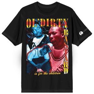 Rock The Bells Ol' Dirty Bastard Pigment Dyes Crew Neck Short Sleeve Men's Black T-shirt - 1 of 4