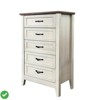 5 Drawers Dresser for Bedroom Wood Rustic Tall Chset of Drawers Farmhouse Dresser Chests w/Storage Organizer - 2 of 4