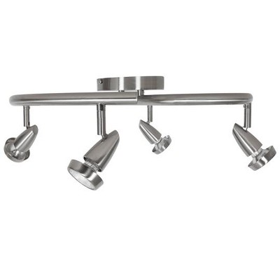 Mirage Brushed Steel 4-Light Spiral Spot Fixture
