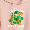 Women's - Garfield - This Is My Lucky Shirt Cropped Graphic Hoodie - 2 of 3