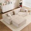 Modular Sectional Sofa With L-Shaped Lounge,Beige Cloud Modular Sofa With Deep Cushions,Convertible Sectional Sofa for Living Room-Maison Boucle - 3 of 4