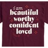 Men's - Instant Message - Beautiful Worthy Confident Loved Short Sleeve Graphic T-Shirt - 2 of 4