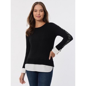 Jones New York Sparkle Accent Twofer Layered Look Top - 1 of 3