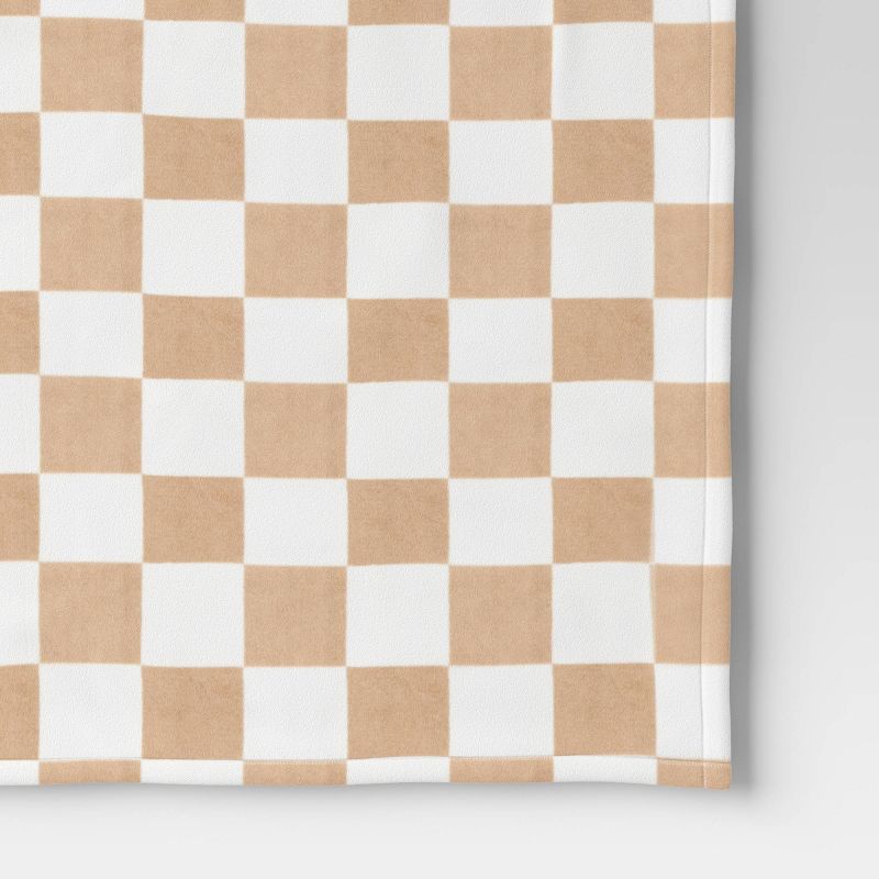 Printed Checkerboard Plush Throw Blanket - Room Essentials™, 5 of 12