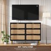 Nasitip 6 Rattan Drawer Dresser for Bedroom, Large Double Dresser with Deep Drawers, Chest of Drawers for Closet with Wide Top - 4 of 4