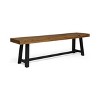 GDFStudio Foster Outdoor 63" Acacia Wood Bench - 2 of 4