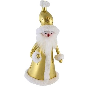 De Carlini Italian Ornaments 6.25 In Gold Santa Christmas Tree Ornament , St Nick Stars Italian (1PC) - 1 of 3