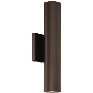 dweLED Caliber 14" High Bronze 2-Light LED Outdoor Wall Light - 1 of 3