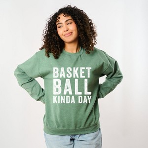 Simply Sage Market Women's Graphic Sweatshirt Basketball Kinda Day - 1 of 4
