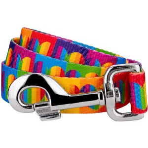Country Brook Petz® 5/8 Inch Rainbow Hearts Dog Leash - 6 Foot - 1 of 3
