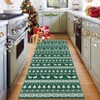 Christmas Area Rug, Washable Snowflake Holiday Accent Rug, Non Slip Low Pile Decorative Boho Carpet for Home - 2 of 4