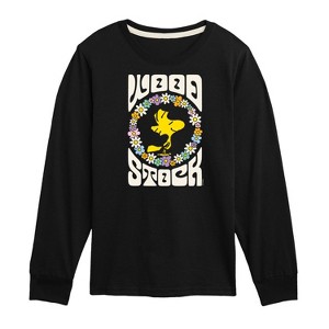 Boys' - Peanuts - Retro Floral Woodstock Long Sleeve Graphic T-Shirt - 1 of 4
